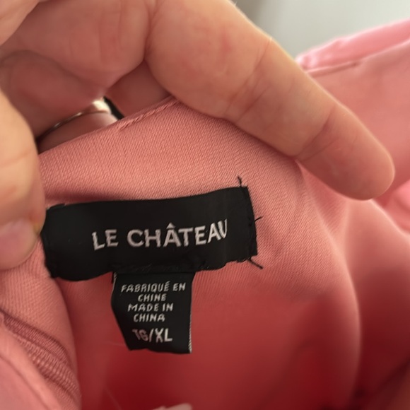 👗LE CHATEAU Pink Ruffle strap dress. Size XL. - Picture 8 of 10